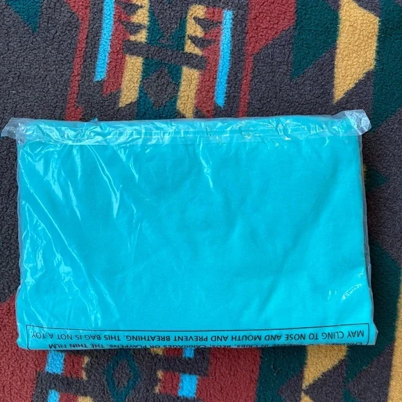 Denim & Co. Essentials Long Sleeve Knit Top - size 3X in bright aqua - Picture 2 of 3